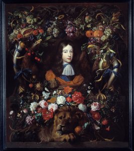 III. narancsos Vilmos (1650-1702) portréja virágmedaillonban Jan David Heem (1606-1684) festménye 1665 V. 1,34x1,14 m Lyon, Musee des Beaux Arts alkotó: Jan Davidsz de Heem