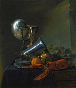 Csendélet homárral és Nautilus csészével