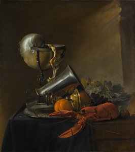 Csendélet homárral és Nautilus csészével