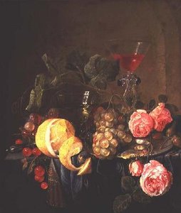 Gyümölcs- és virágcsendélet (olaj, vászon) alkotó: Jan Davidsz de Heem