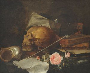 Csendélet koponyával, 1650 körül (olaj, vászon)