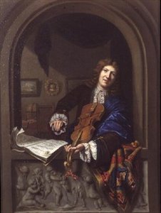 Hegedűn játszó férfi portréja