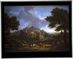 Tájkép A Temporale a campagnában (vászon) alkotó: Jan Frans van (1662-1749) Bloemen