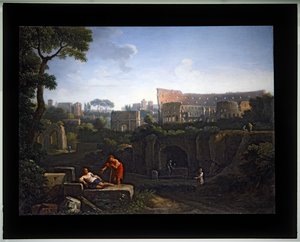 Négy darabos Cappricio készlet; (2) Colosseum és Constantinus boltíve (vászon) alkotó: Jan Frans van (1662-1749) Bloemen