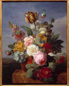 Virágok vázában Jan Frans Van Dael (1764-1840) festménye (ec.flam.) 1810 Dim. 0,62x0,49 m Orleans, Szépművészeti Múzeum