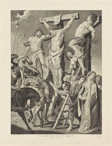 Keresztre feszítés A Megváltó a kereszten (cím a tárgyon) alkotó: Jan Gerritsz. Visser