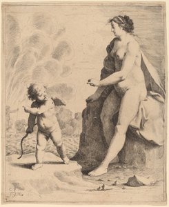 Vénusz és Ámor alkotó: Jan Gerritsz van Bronckhorst after Cornelis