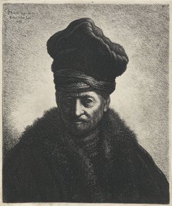 Prémes sapkás férfi mellszobra Tróniák Rembrandt után (sorozat címe) alkotó: Jan Gillisz. van Vliet