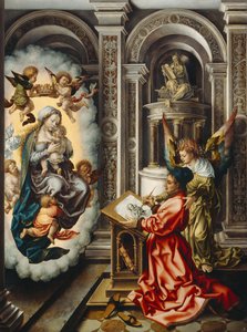 Németül: Hl. Lukas malt die Madonna Szent Lukács festménye a Szűzanya alkotó: Jan Gossaert