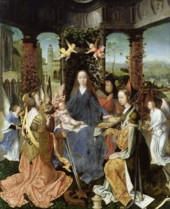 Madonna és gyermek Mária Magdolnával és Szent Katalinnal alkotó: Jan Gossaert