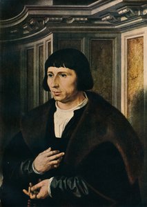 Férfi rózsafüzérrel, c1525 alkotó: Jan Gossaert