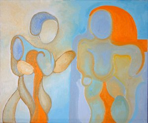 Férfi és Nő 1, 2009 (olaj, vászon) alkotó: Jan Groneberg