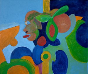Önarckép magasan repülő disznóként, 2009 (olaj, vászon) alkotó: Jan Groneberg