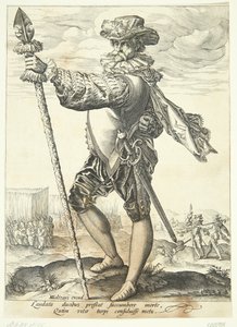 Egy tiszt lándzsával alkotó: Jan Harmensz. Muller