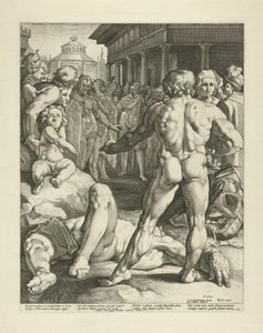 Harc Odüsszeusz és Irus között alkotó: Jan Harmensz. Muller
