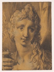 Fiatal vagy fiatal nő feje, aki egy burint (?) tart a kezében alkotó: Jan Harmensz. Muller