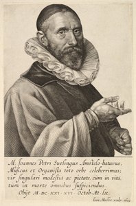 Jans Pietersz Sweelinck portréja, kocsma. 1624 (metszet)