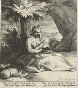 Pihenjen az egyiptomi repülésen alkotó: Jan Harmensz. Muller