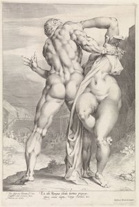 Egy szabin nő kirablása, hátulnézet Egy Sabine Woman rablása (sorozat címe) alkotó: Jan Harmensz. Muller