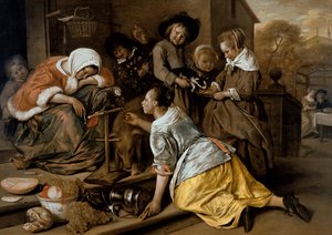 The Effects of Intemperance, 1663-65 körül alkotó: Jan Havickszoon Steen