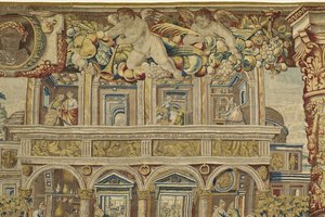Részlet a palotáról és zenész angyalról Vertumnusból és Pomonából, 1630 körül alkotó: Jan II Raes