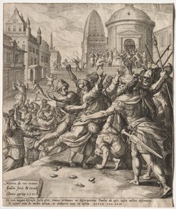 Szent Pál letartóztatása, 1581. alkotó: Jan I Sadeler