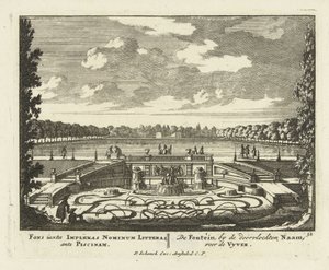 Szökőkút a nagy tónál a Paleis Het Loo kertjében, 1695-1705