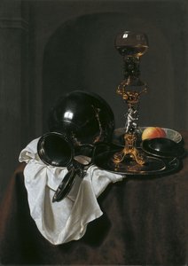 Csendélet pohár borral és ónkancsóval alkotó: Jan Jansz. Treck