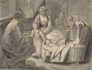 Belső egy gyermekes családdal alkotó: Jan Josef Horemans (II) (possibly)