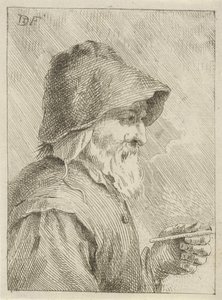 Öreg férfi szakállal és pipával a kezében alkotó: Jan Lauwryn Krafft (I) (attributed to)