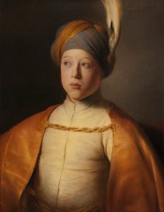 Fiú köpenyben és turbánban Rupert pfalzi herceg portréja, 1631 körül.