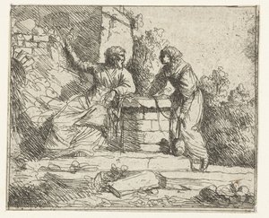 Krisztus és a szamaritánus asszony alkotó: Jan Lievens