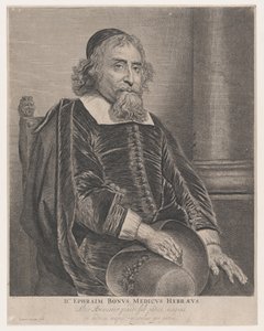 Ephraim Bonus orvos portréja, 17. század. alkotó: Jan Lievens
