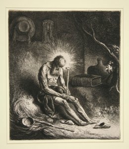 Szent Jeromos a bűnbánatban alkotó: Jan Lievens