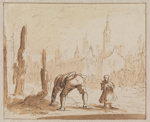 Adriaen Wens a hamuban keresi azt a szájszorítót, amelyet 1573-ban Antwerpenben az anyjára szereltek alkotó: Jan Luyken