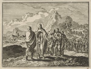 Krisztus megbünteti Pétert alkotó: Jan Luyken