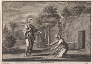 Krisztus megjelenik Mária Magdolnának (Noli me tangere) alkotó: Jan Luyken