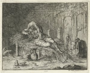 Georg Wanger a Bressanone-i börtönben, 1591 alkotó: Jan Luyken