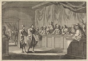 Gilly és Courdil református lelkészek a sorges-i zsinaton felolvastak egy nyilatkozatot, miszerint áttérnek a katolikus egyházba, 1683. június 3-án. alkotó: Jan Luyken