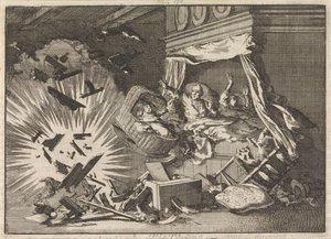 Bomba robbanása egy házban az Ebbingestraatban, Groningenben, 1672
