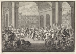 A pénzváltók kiűzése a templomból alkotó: Jan Luyken