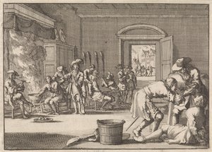 A református üldözése Franciaországban, 1685 alkotó: Jan Luyken