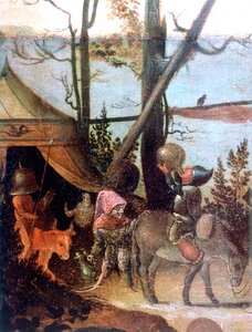 Tájjelenet, Szent Kristóf legendája, 1520-1559 alkotó: Jan Mandyn