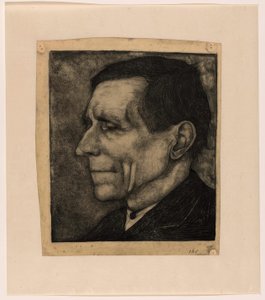 Jan Mankes apja, szinte profilban balra