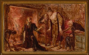 Sędziwój alkimista és III. Zsigmond, vázlat