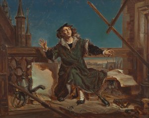 Nikolaus Kopernikus. Vázlat a „Kopernikus, a csillagász, avagy beszélgetés Istennel” című festményhez alkotó: Jan Matejko