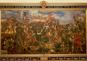 Jan Matejko vagy Jan Mateyko (1838-1893) festménye, amely Jan III Sobienskit ábrázolja, aki felszabadítja Bécset és a pápának küldi a győzelmet.