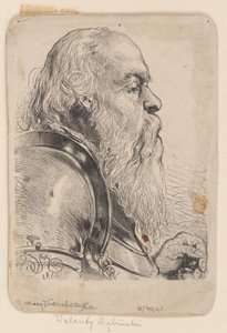 Walent Dębiński mellszobra – Jan Matejka rajza alapján készült fametszet alkotó: Jan Matejko