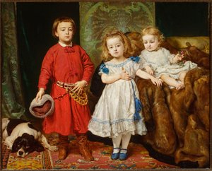 A művész három gyermekének portréja alkotó: Jan Matejko
