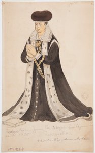 17. századi jelmezrajzok – Katarzyna Zwielżyna Zarczyńska a ferences rend templomából alkotó: Jan Matejko